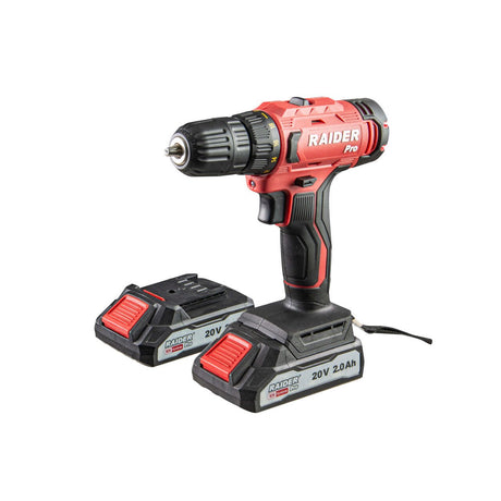 RAIDER R20 Masina de gaurit 2 viteze 10mm 44Nm 2x2Ah RDP - SPCD20 20 + 1 trepte Schimbare rapidă și ușoară a direcției de rotație Comutator de viteze Mandrina rapida Design ergonomic Ilu Raider - scule electrice si unelte profesionale - BricoMart