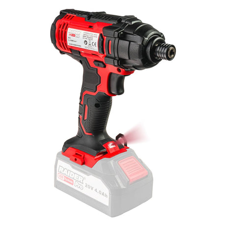 RAIDER R20 Masina insurubat cu impact HEX 1/4 180Nm RDP - SHID20 Solo 2 locasuri magnetice pentru biti Carcasa metalica reductor Schimbator de sens Lumina de lucru cu LED Agatatoare pentru c Raider - scule electrice si unelte profesionale - BricoMart
