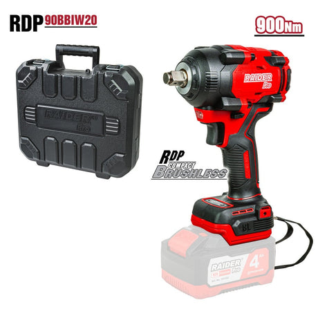 RAIDER R20 Masina insurubat cu impact SOLO 550Nm 1/2 RDP - 55BBIW20 Cheie de impact fără fir, cuplu până la 900 Nm Motor fără perii (brushless) – durabilitate sporită și eficiență mai mare Raider - scule electrice si unelte profesionale - BricoMart