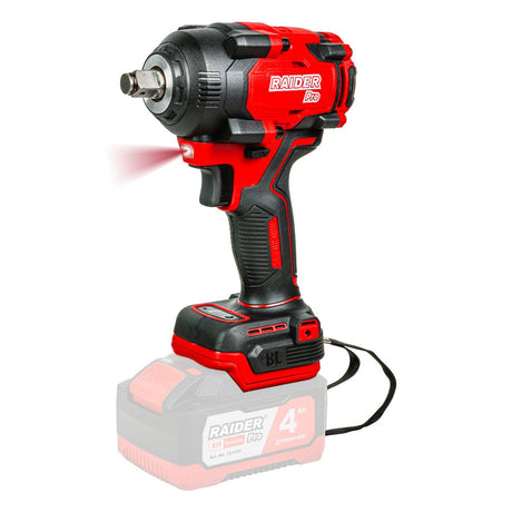 RAIDER R20 Masina insurubat cu impact SOLO 550Nm 1/2 RDP - 55BBIW20 Cheie de impact fără fir, cuplu până la 900 Nm Motor fără perii (brushless) – durabilitate sporită și eficiență mai mare Raider - scule electrice si unelte profesionale - BricoMart