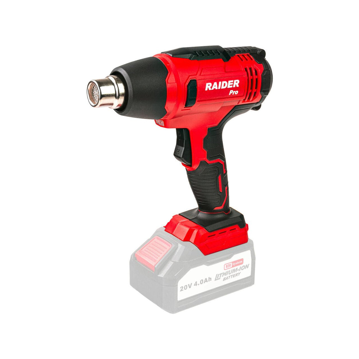 RAIDER R20 Pistol aer cald fara fir Solo RDP - SHG20 Comutator de declanșare în trei poziții Mâner ergonomic confortabil Motor situat perpendicular pe fluxul principal de ae Raider - scule electrice si unelte profesionale - BricoMart