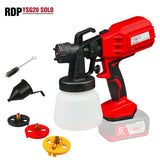 RAIDER R20 Pistol de vopsit Ø1,5 2,0 2,5mm 0,8L Solo RDP - YSG20 Pistol de vopsit fără fir compact și mobil, cu rezervor de 0,8 L Echipat cu trei duze – Ø1,5 mm, Ø2,0 mm și Ø2,5 mm – po Raider - scule electrice si unelte profesionale - BricoMart