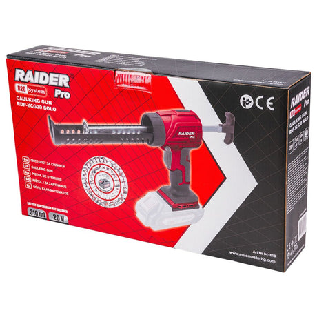 RAIDER R20 Pistol silicon 310ml 1200N vit. var. Solo RDP - YCG20 Cu o forță de presiune maximă de 1200 N, RDP - YCG20 oferă suficientă putere pentru a aplica uniform și ușor silicon, etan Raider - scule electrice si unelte profesionale - BricoMart