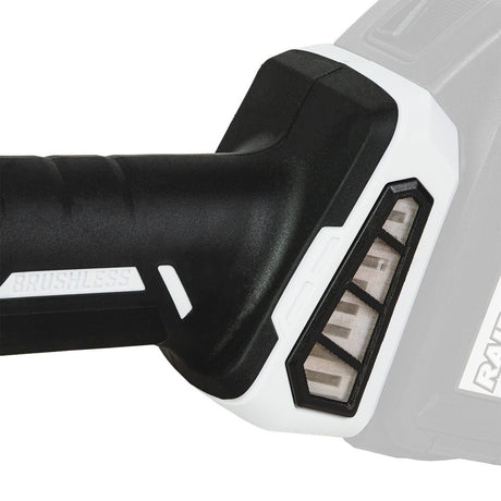 RAIDER R20 Polizor unghiular ø125mm viteza variabila Solo RDI - AGB81 Performanta maxima – motorul fara perii de 20V ofera eficienta ridicata, durată lunga de utilizare si functionare stabil Raider - scule electrice si unelte profesionale - BricoMart