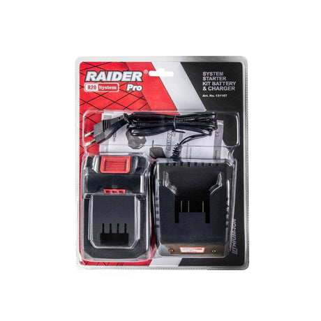 RAIDER R20 Set incarcator si acumulator 20V 4Ah pt. RDP - R20 System Control cu microprocesor Cuplare rezistenta prin glisare Raider - scule electrice si unelte profesionale - BricoMart