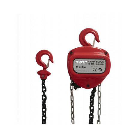RAIDER Scripete manual 1tх3m RD Constructie solida din otel Lant cu zale sudate Raider - scule electrice si unelte profesionale - BricoMart