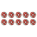 RAIDER Set 10 discuri pentru taiat metal 115х1.0 A60T INOX Tăiere precisă: Disc subțire, care reduce rezistența și asigură o tăiere curată și precisă pe suprafețele metalice Mater Raider - scule electrice si unelte profesionale - BricoMart
