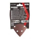RAIDER Set 10 foi abrazive perforate Velcro 150х150x100 mm P 120 - Raider - scule electrice si unelte profesionale - BricoMart