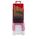 RAIDER Set 19 burghie HSS+TIN ø 1.0 – 10.0 mm Fabricat din otel rapid Cutie de depozitare practica Raider - scule electrice si unelte profesionale - BricoMart