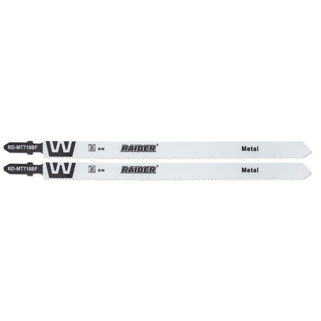 RAIDER Set 2 lame fierastrau pend. BIM metal 180mm 14TPI RD-MT718BF BIM (Bimetalic) - cuțitul este fabricat din bimetal, care combină flexibilitatea oțelului elastic cu durabilitatea oțelu Raider - scule electrice si unelte profesionale - BricoMart