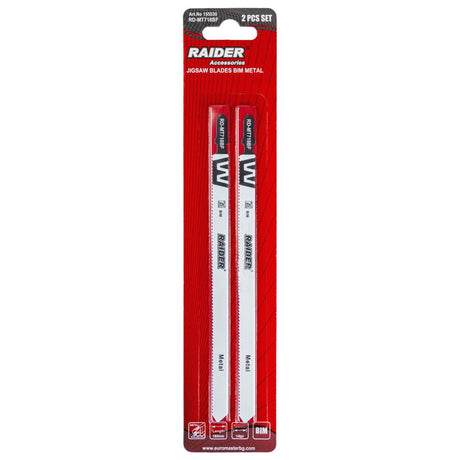 RAIDER Set 2 lame fierastrau pend. BIM metal 180mm 14TPI RD-MT718BF BIM (Bimetalic) - cuțitul este fabricat din bimetal, care combină flexibilitatea oțelului elastic cu durabilitatea oțelu Raider - scule electrice si unelte profesionale - BricoMart
