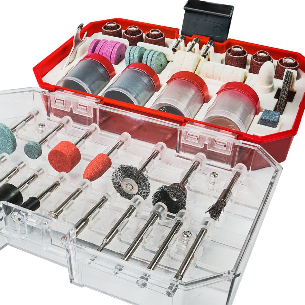 RAIDER Set 227 accesorii pentru mini polizor drept in cutie Raider - scule electrice si unelte profesionale - BricoMart