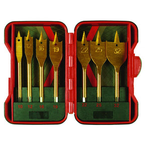 RAIDER Set burghie pentru lemn plate ø10 - 32mm 7pcs HEX 1/4 "Coada prindere Cutie de depozitare Raider - scule electrice si unelte profesionale - BricoMart