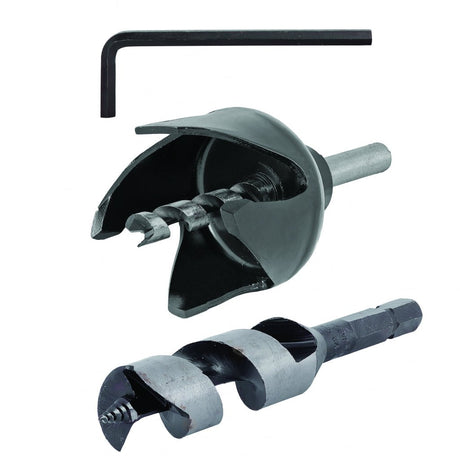 RAIDER Set carota 54mm si burghiu pentru lemn ø22mm Potrivit pentru lemn tare sau moale Diametru de gaurire: 54mm Raider - scule electrice si unelte profesionale - BricoMart