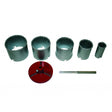 RAIDER Set carote pentru placi ceramice 33 - 83mm Potrivit pentru drilling in ceramic tiles Diametrul de gaurire: 33mm to 83mm Cutie de transport utila Raider - scule electrice si unelte profesionale - BricoMart