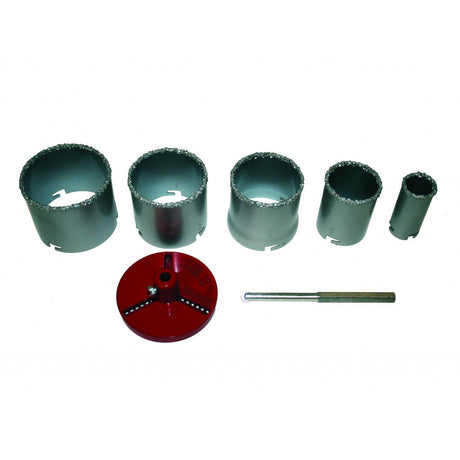 RAIDER Set carote pentru placi ceramice 33 - 83mm Potrivit pentru drilling in ceramic tiles Diametrul de gaurire: 33mm to 83mm Cutie de transport utila Raider - scule electrice si unelte profesionale - BricoMart
