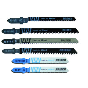 RAIDER Set lame fierastrau pendular lemn si metal T" 10pcs Potrivit pentru lemn, metal sau plastic Raider - scule electrice si unelte profesionale - BricoMart