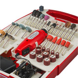 RAIDER Set Mini Grinder 230V și 12V DC 110 acces. RD - MG14 Alimentare duală (230V & 12V DC) – poate fi utilizată atât de la rețeaua electrică, cât și printr - un adaptor auto 110 ac Raider - scule electrice si unelte profesionale - BricoMart