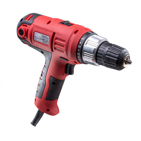 RAIDER Surubelnita electrica cu fir 300W , 2 vit. 35 Nm RDP - CDD02 Ajustarea vitezei din butonul de pornire Mandrina automata Controlul cuplului 2 - trepte de viteza Raider - scule electrice si unelte profesionale - BricoMart