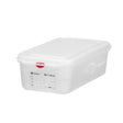 Recipient GN 1/4 din polipropilena, HENDI, GN 1/4, 1,8L, Transparent, 265x162x(H)65mm, Dreptunghiular