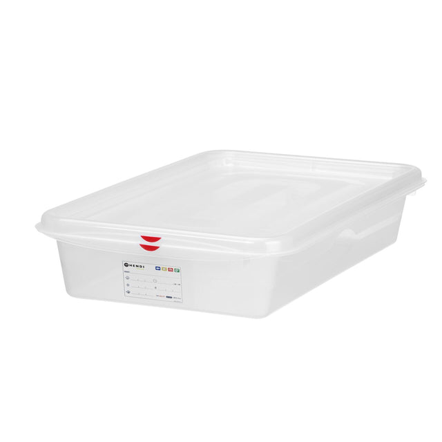 Recipient GN 2/3 din polipropilena, HENDI, GN 2/3, 9L, Transparent, 354x325x(H)100mm, Dreptunghiular