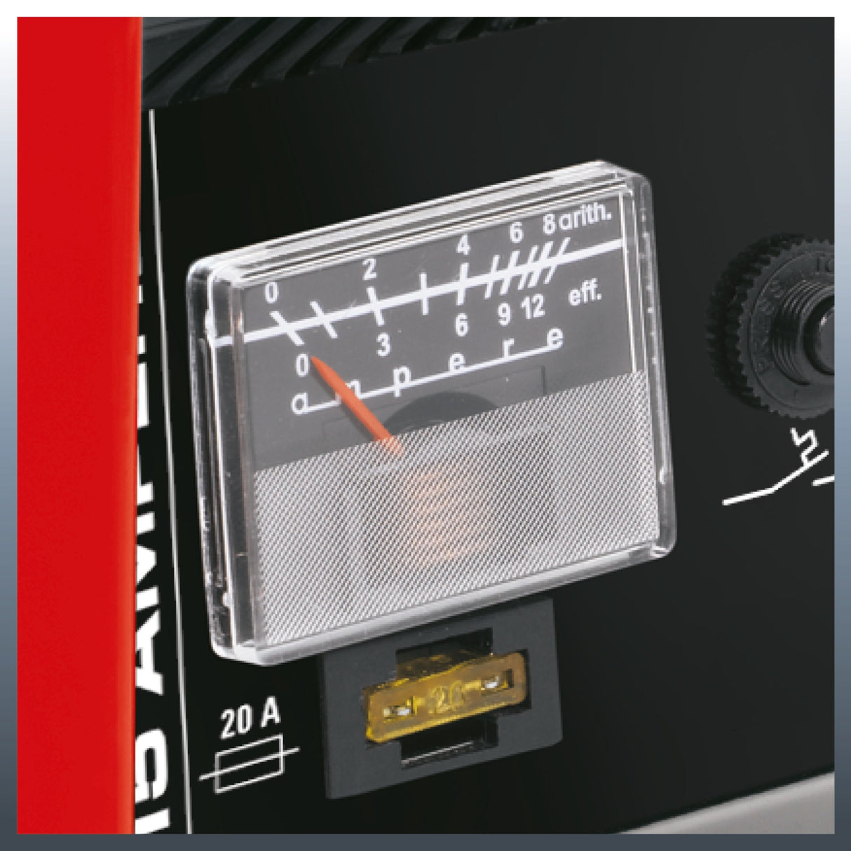 Redresor auto Einhell CC - BC 15, ampermetru incorporat, carcasa din tabla de otel, protectie la suprasarcina si polaritate inversa, inclusiv cablu de incarcare Einhell - scule electrice si unelte profesionale - BricoMart