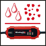 Redresor auto Einhell CE - BC 1 M incarcator inteligent de baterii cu control prin microprocesor pentru diverse tipuri de baterii, pana la max. 32 Ah, curent de incarcare max. 1 amper Einhell - scule electrice si unelte profesionale - BricoMart