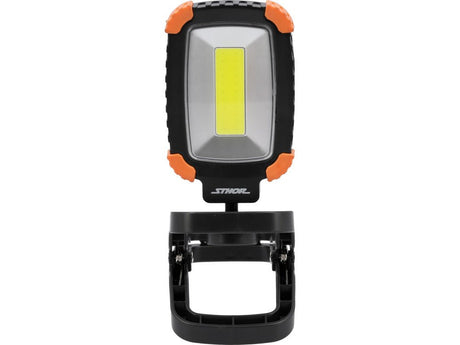 Reflector portabil cu acumulator STHOR 82850 , 500LM , clema de prindere , corpul rotativ la 360° , 3 moduri de funcționare , LED STHOR - scule electrice si unelte profesionale - BricoMart