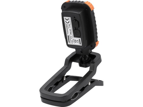 Reflector portabil cu acumulator STHOR 82850 , 500LM , clema de prindere , corpul rotativ la 360° , 3 moduri de funcționare , LED STHOR - scule electrice si unelte profesionale - BricoMart