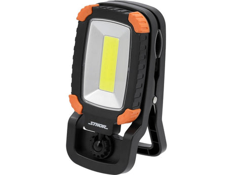 Reflector portabil cu acumulator STHOR 82850 , 500LM , clema de prindere , corpul rotativ la 360° , 3 moduri de funcționare , LED STHOR - scule electrice si unelte profesionale - BricoMart