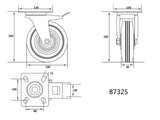 ROATA PIVOTANTA CU VOREL 87325 FRANA 160/40-80MM VOREL - scule electrice si unelte profesionale - BricoMart