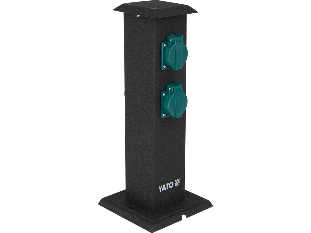 Priza de gradina stalp din otel YATO YT-81275, IP44, 4 x 230 V - imagine 2