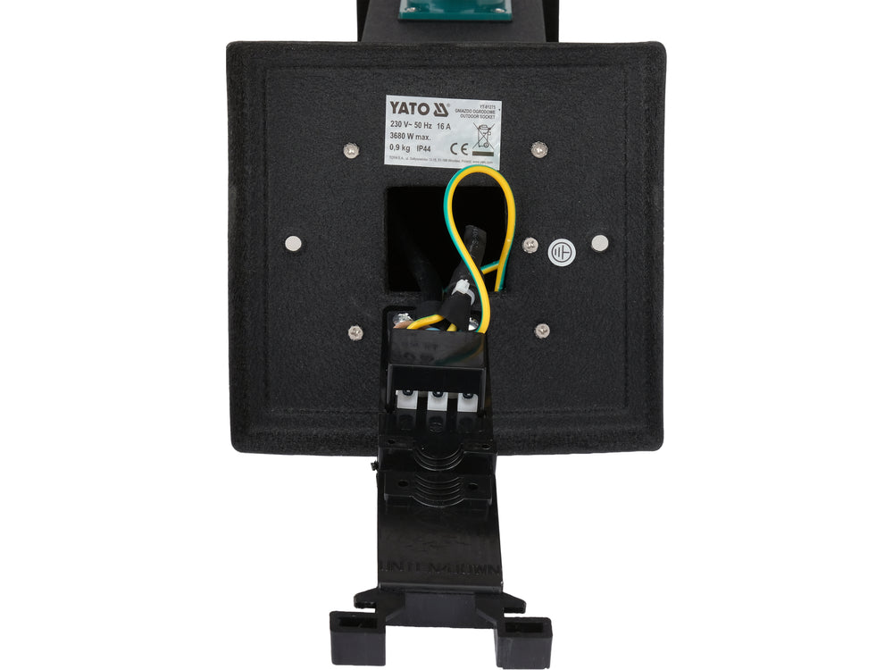 Priza de gradina stalp din otel YATO YT-81275, IP44, 4 x 230 V - imagine 7