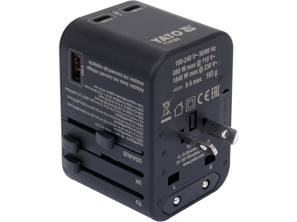 ADAPTATOR CALATORIE UNIV.USB-C YATO YT-81303 65W