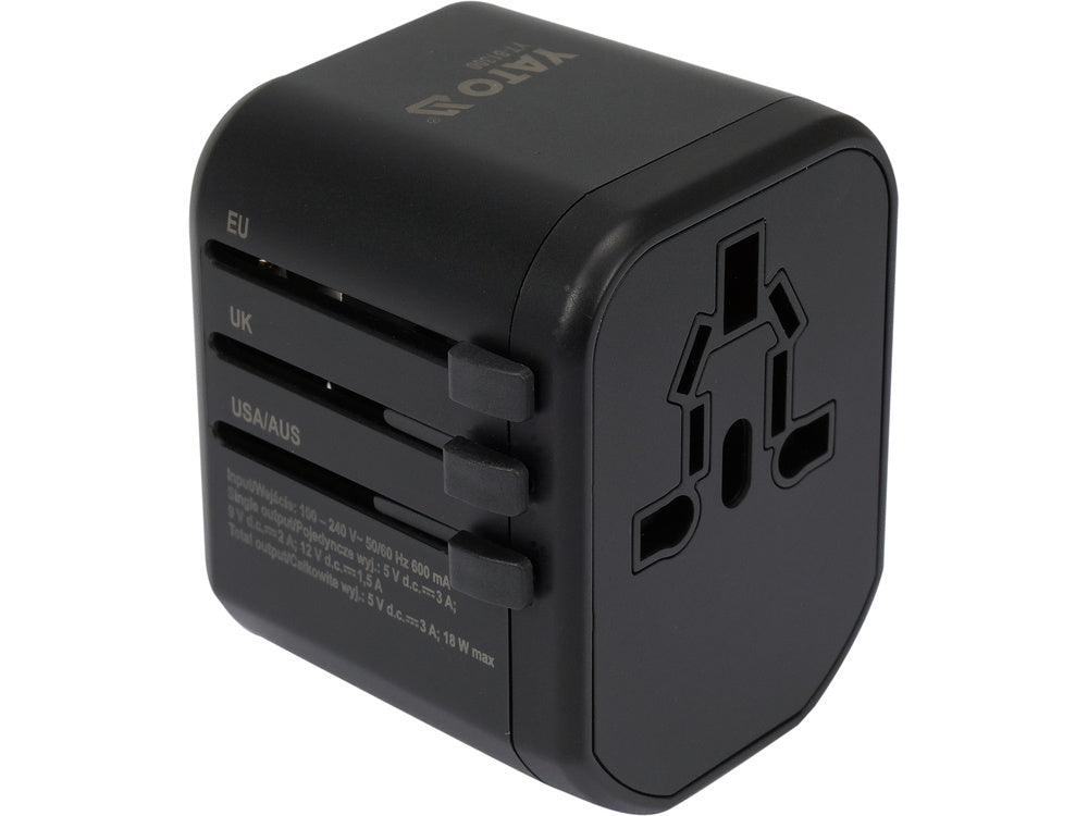 ADAPTOR UNIVERSAL DE YATO YT-81300 CALATORIE, 1 PORT USB + 1 PORT USB-C