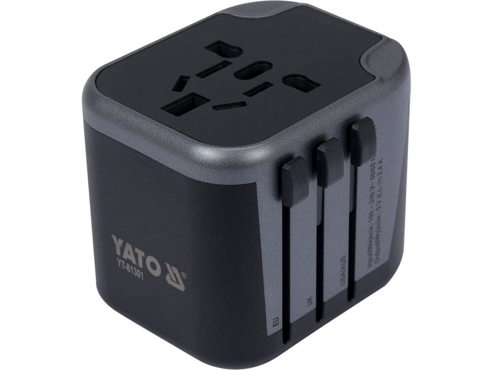 YATO YT-81301 UNIVERZÁLIS UTAZÓ ADAPTER, 2 X USB PORT 