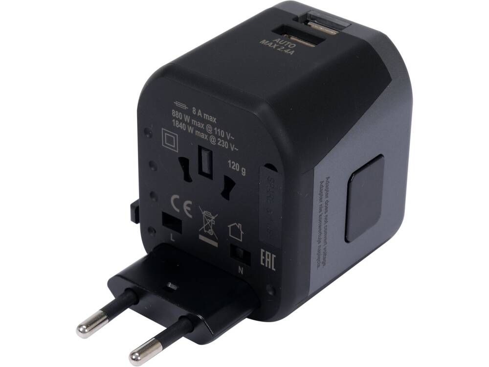 YATO YT-81301 UNIVERZÁLIS UTAZÓ ADAPTER, 2 X USB PORT 