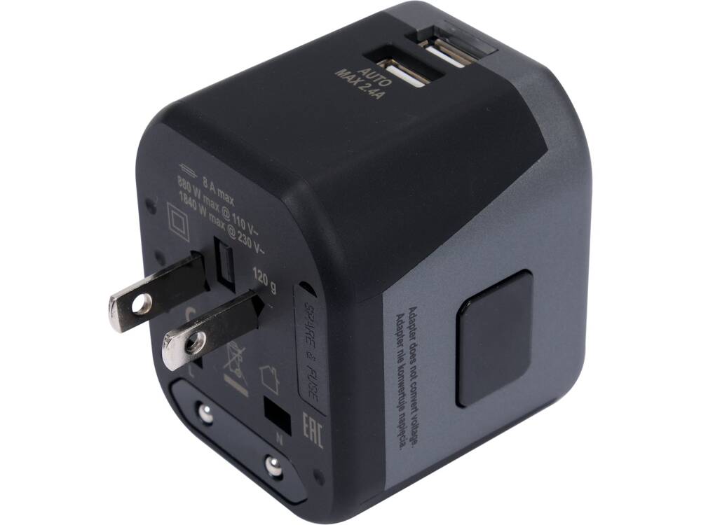 YATO YT-81301 UNIVERZÁLIS UTAZÓ ADAPTER, 2 X USB PORT 