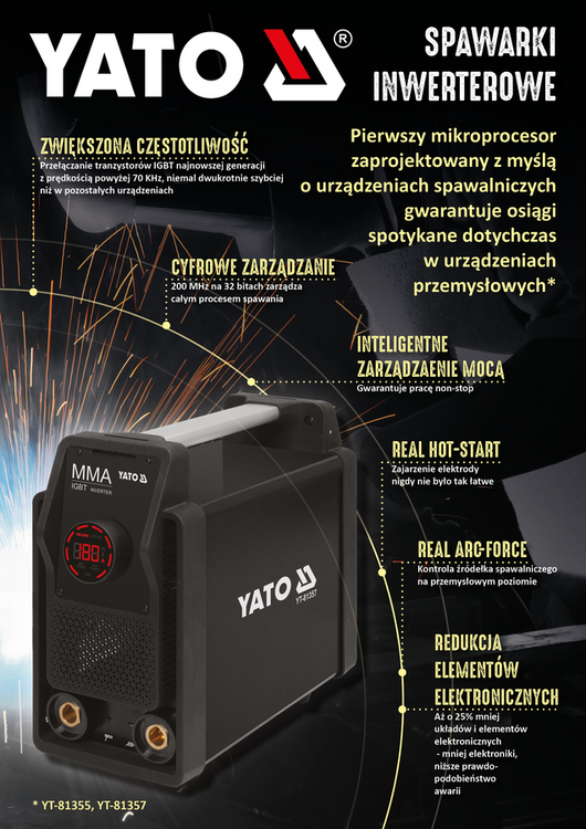 INVERTERES HEGESZTŐGÉP YATO YT-81357 MMA 180A 
