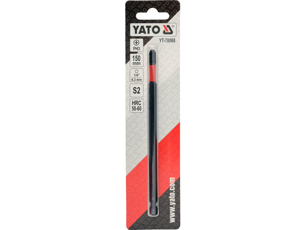 Bit de impact YATO YT-78068, 1/4, 150 mm PH3, 1 buc. - imagine 4