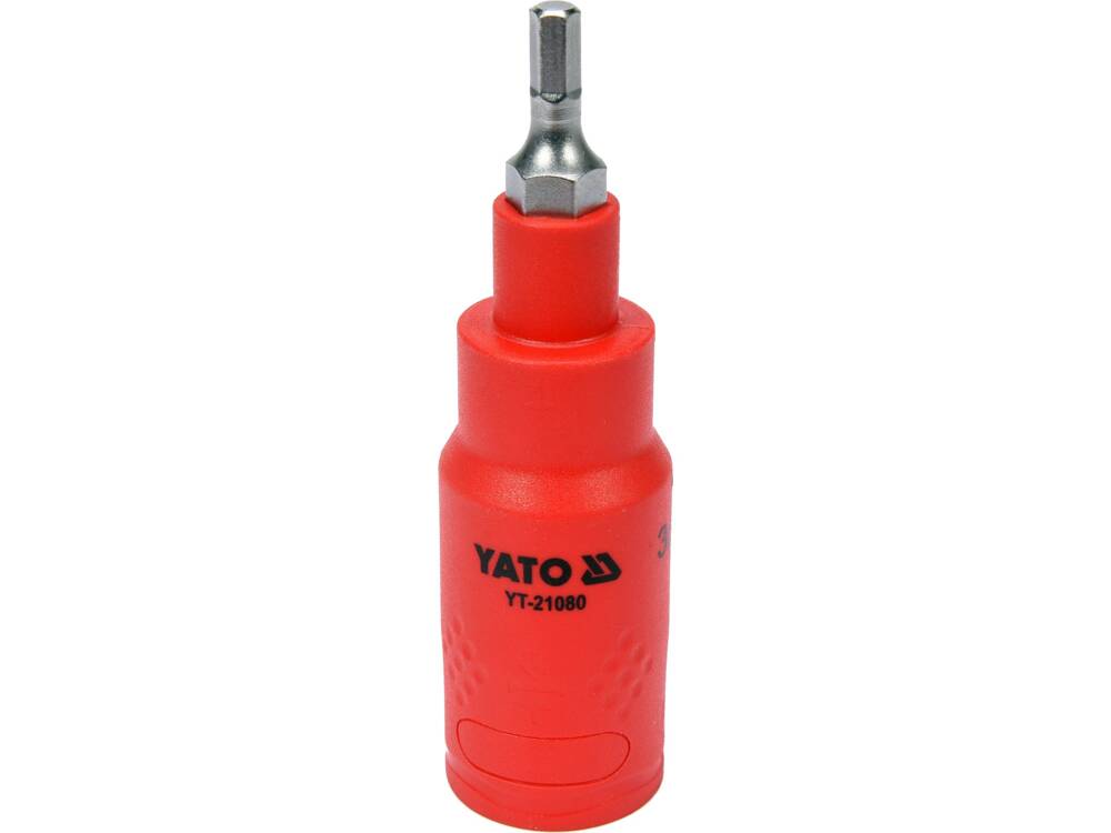 HATSZÖGŰ FEJ 4, YATO YT-21080 VDE, 3/8"-OS ADAPTERREL, 75MM 