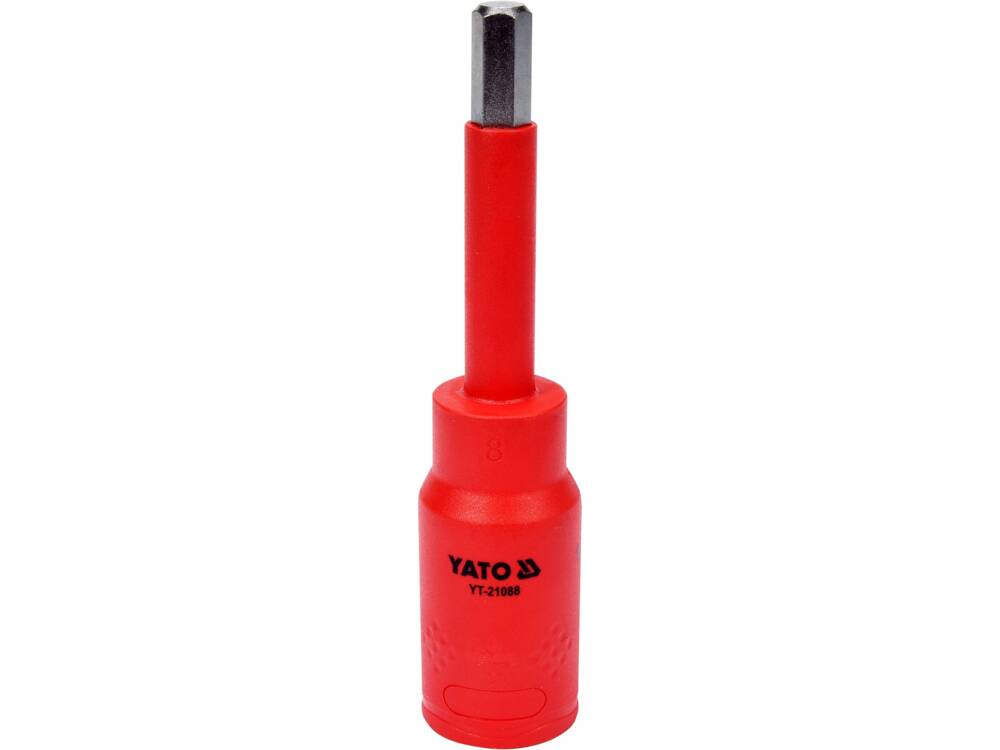 HATSZÖGŰ FEJ 8, YATO YT-21088 VDE, 1/2 ADAPTERREL, 120MM 