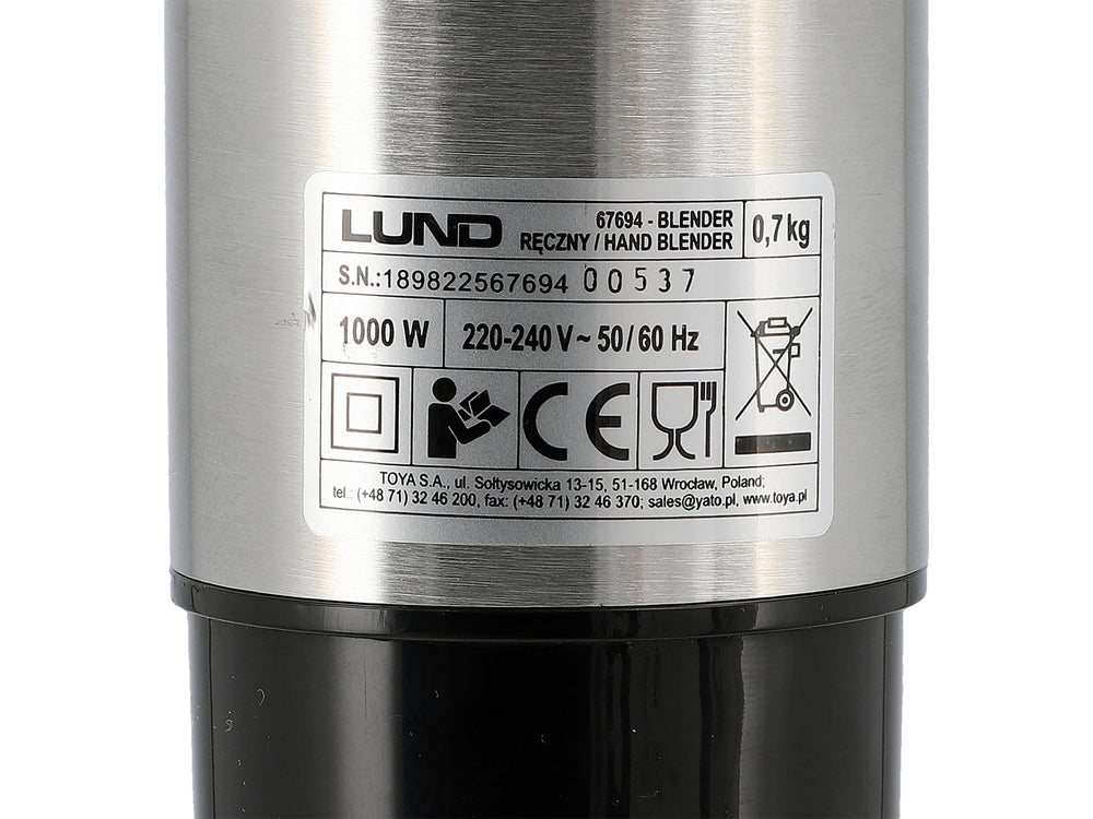Blender de mana LUND 67694, 1000 W, 10in1 - imagine 27