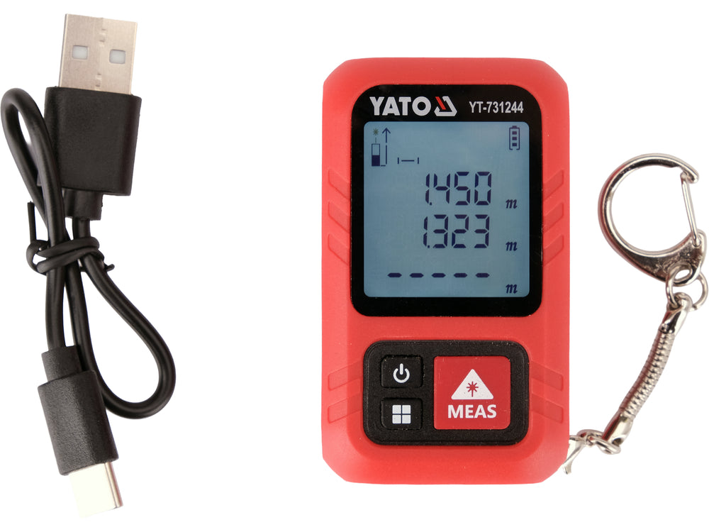 Breloc cu telemetru laser YATO YT-731244, 30 m - imagine 4