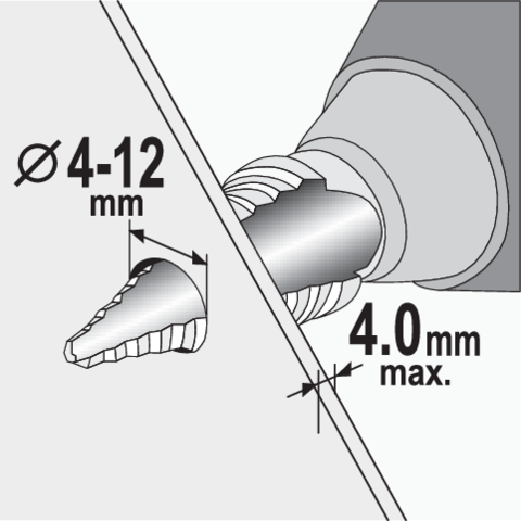 STHOR 22610 LÉPCSŐS FÚRÓ 4-12MM 
