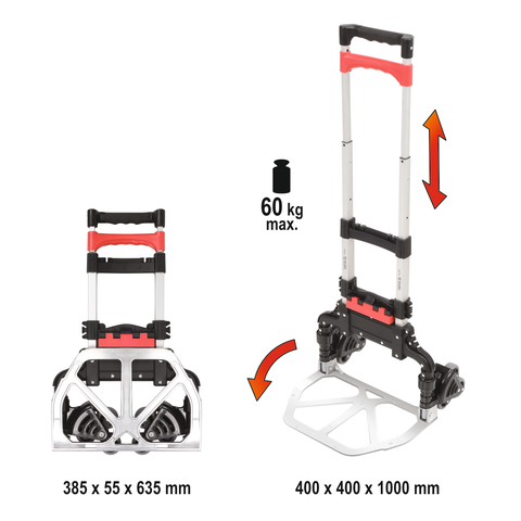 Cărucior pliabil Yato YT-37411 , 60 kg, pentru scări , aluminiu