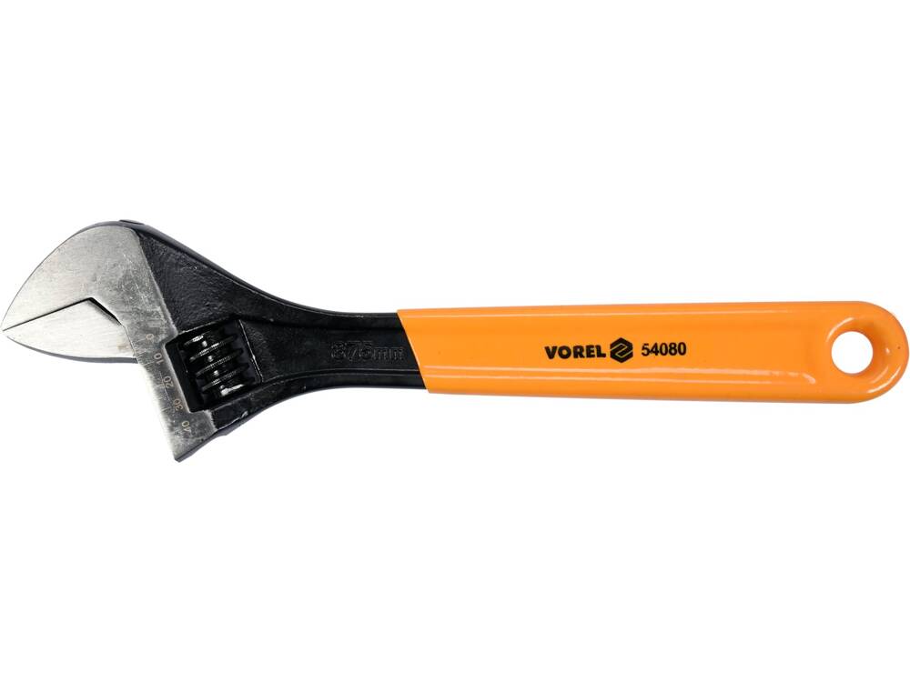 ÁLLÍTHATÓ VILLÁSKULCS 375 MM, VOREL 54080 GUMÍROZOTT NYELŰ 