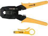 VOREL 45504 Krimpelő fogó RJ45, RJ10, RJ11 csatlakozókhoz 