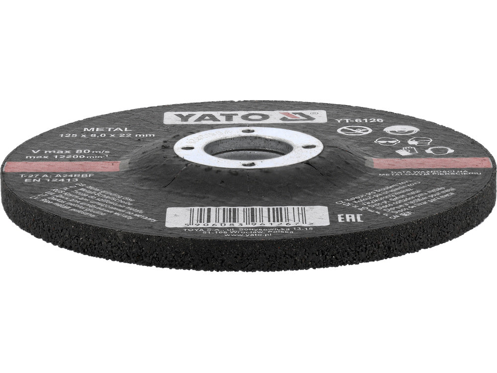 FÉMVÁGÓ KORONG YATO YT-6126 125X8.0X22MM 