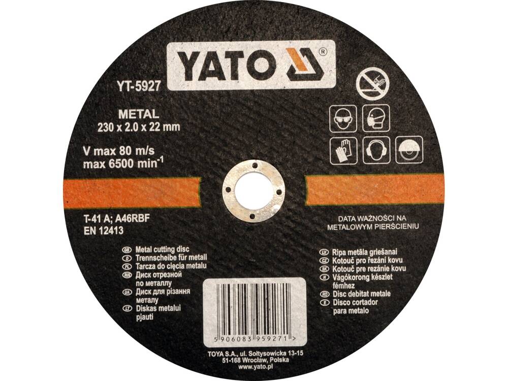 DISC DEBITAT METAL YATO YT-5927 230X2X22